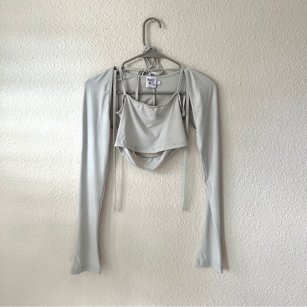 Princess Polly Albion long sleeve top grey